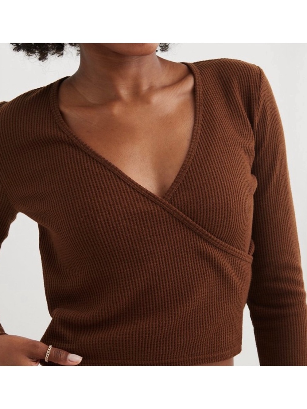 Aerie SET Traveller Waffle Knit Jogger Top Size Medium - Picture 2 of 8